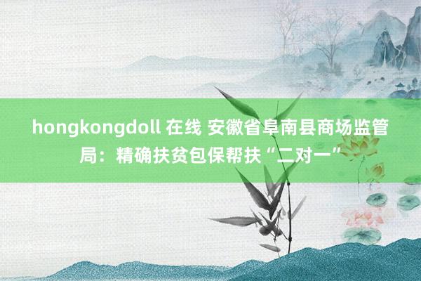 hongkongdoll 在线 安徽省阜南县商场监管局：精确扶贫包保帮扶“二对一”